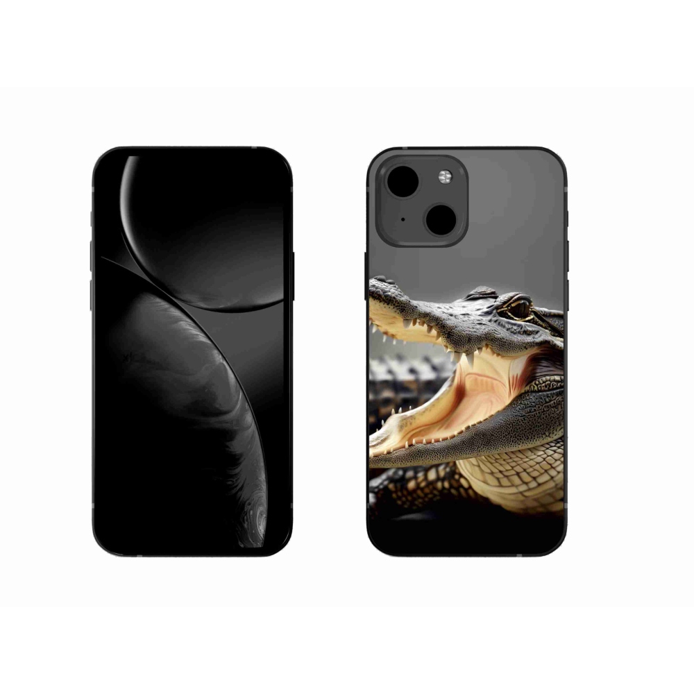 Gelový kryt mmCase na iPhone 13 6.1 - krokodýl
