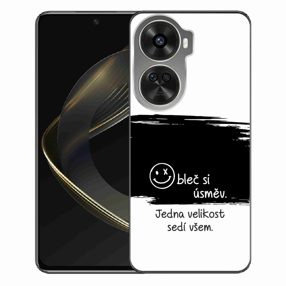 Gelový kryt mmCase na Huawei Nova 12 SE - vtipný text 8 černobílé pozadí