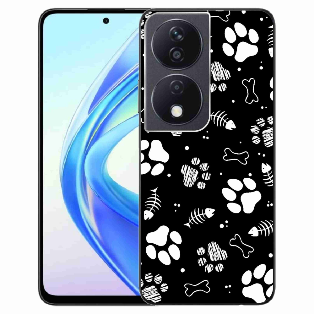 Gelový kryt mmCase na Honor X7b/Honor 90 Smart - psí tlapky
