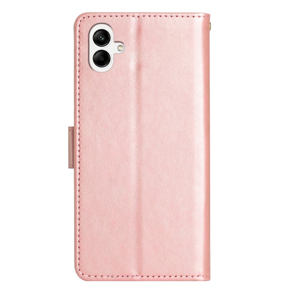 Flowers knížkové pouzdro na Samsung Galaxy A06 4G - růžovozlaté