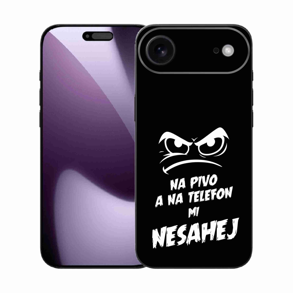 Gelový kryt mmCase na iPhone 17 Air - pivní motiv 2 černé pozadí