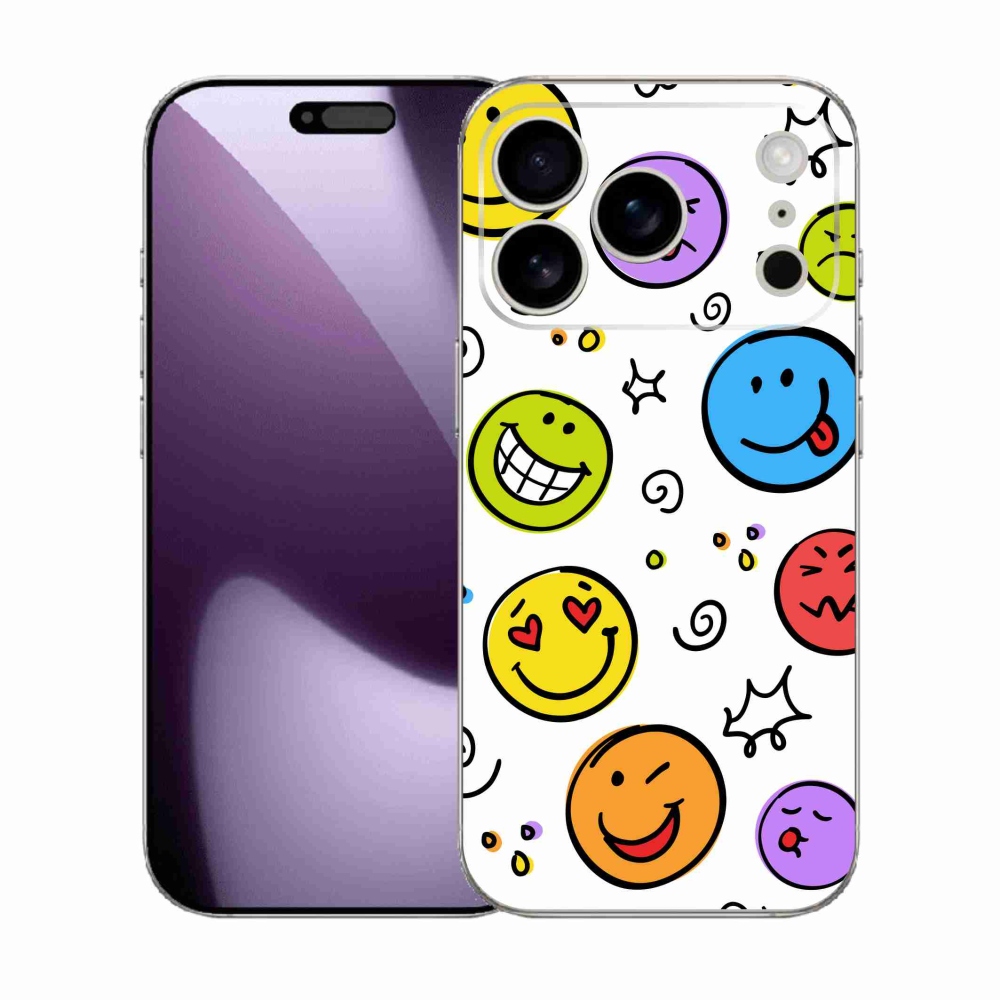 Gelový kryt mmCase na iPhone 17 Pro - smajlíci