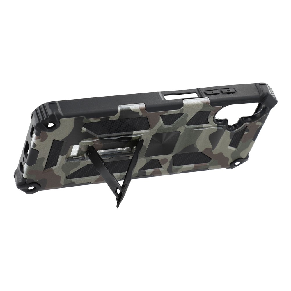 Camouflage odolný kryt na Samsung Galaxy A07 4G - tmavězelený