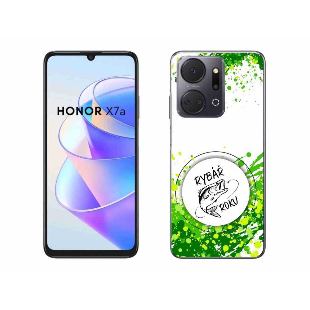 Gelový kryt mmCase na Honor X7a - rybář roku bílé pozadí