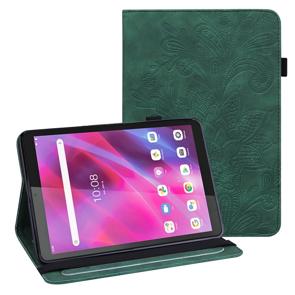 Flower zavírací pouzdro na Lenovo Tab M8 4. Gen (2024) - zelené