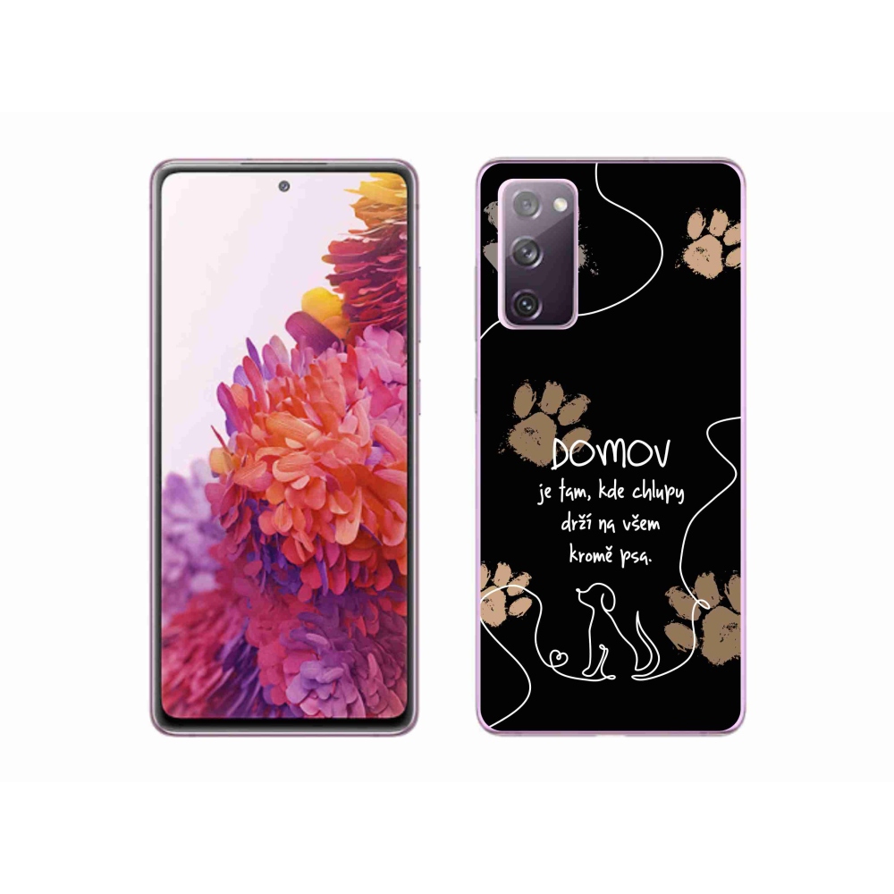 Gelový kryt mmCase na Samsung Galaxy S20 FE - psí motiv černé pozadí