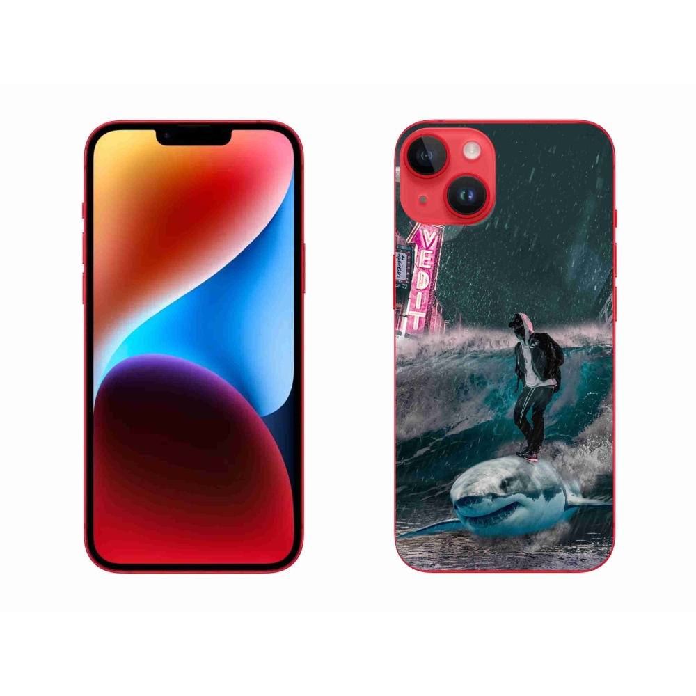 Gelový kryt mmCase na iPhone 14 Plus - žralok