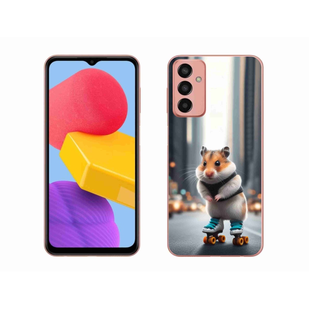 Gelový kryt mmCase na Samsung Galaxy M13 - křeček na bruslích