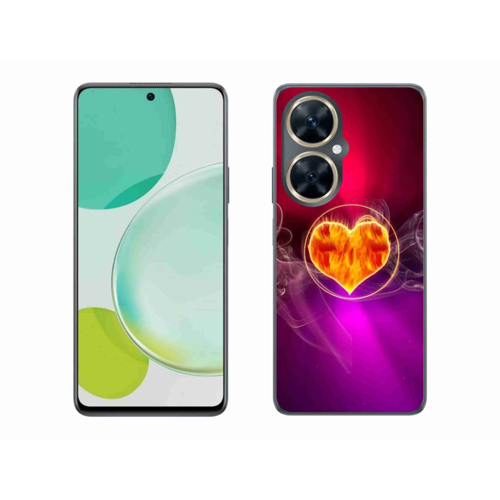 Gelový kryt mmCase na Huawei Nova 11i - ohnivé srdce