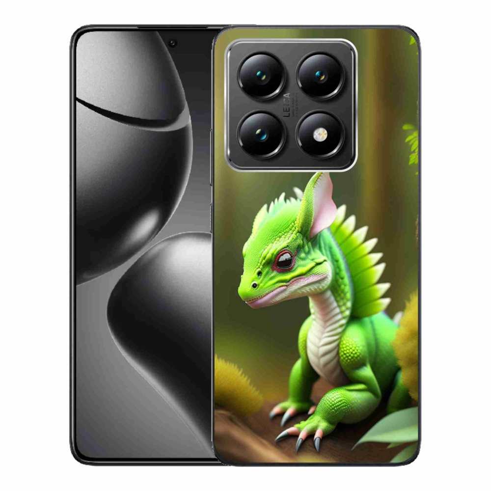 Gelový kryt mmCase na Xiaomi 14T - zelený dráček