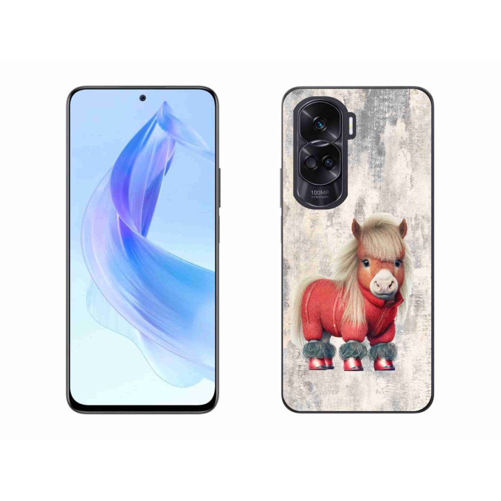 Gelový kryt mmCase na Honor 90 Lite - poník ve svetru