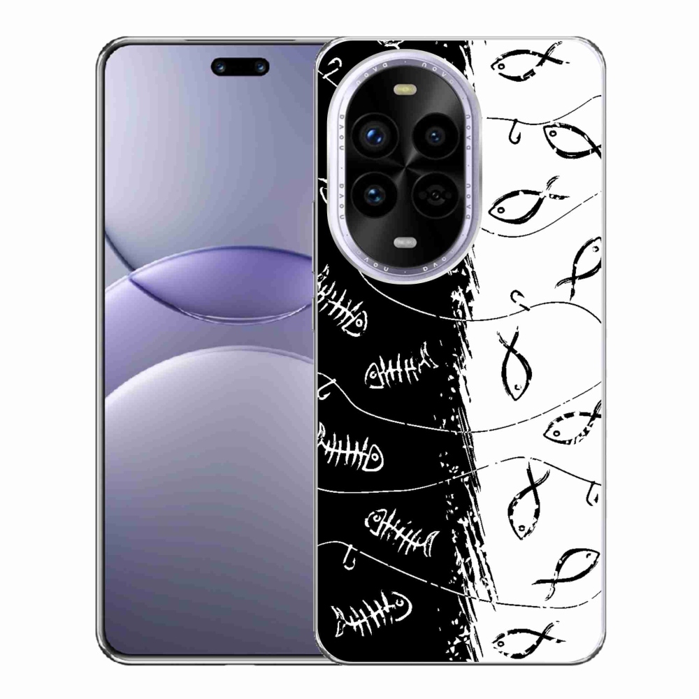 Gelový kryt mmCase na Huawei Nova 13 Pro 5G - kostry a rybky