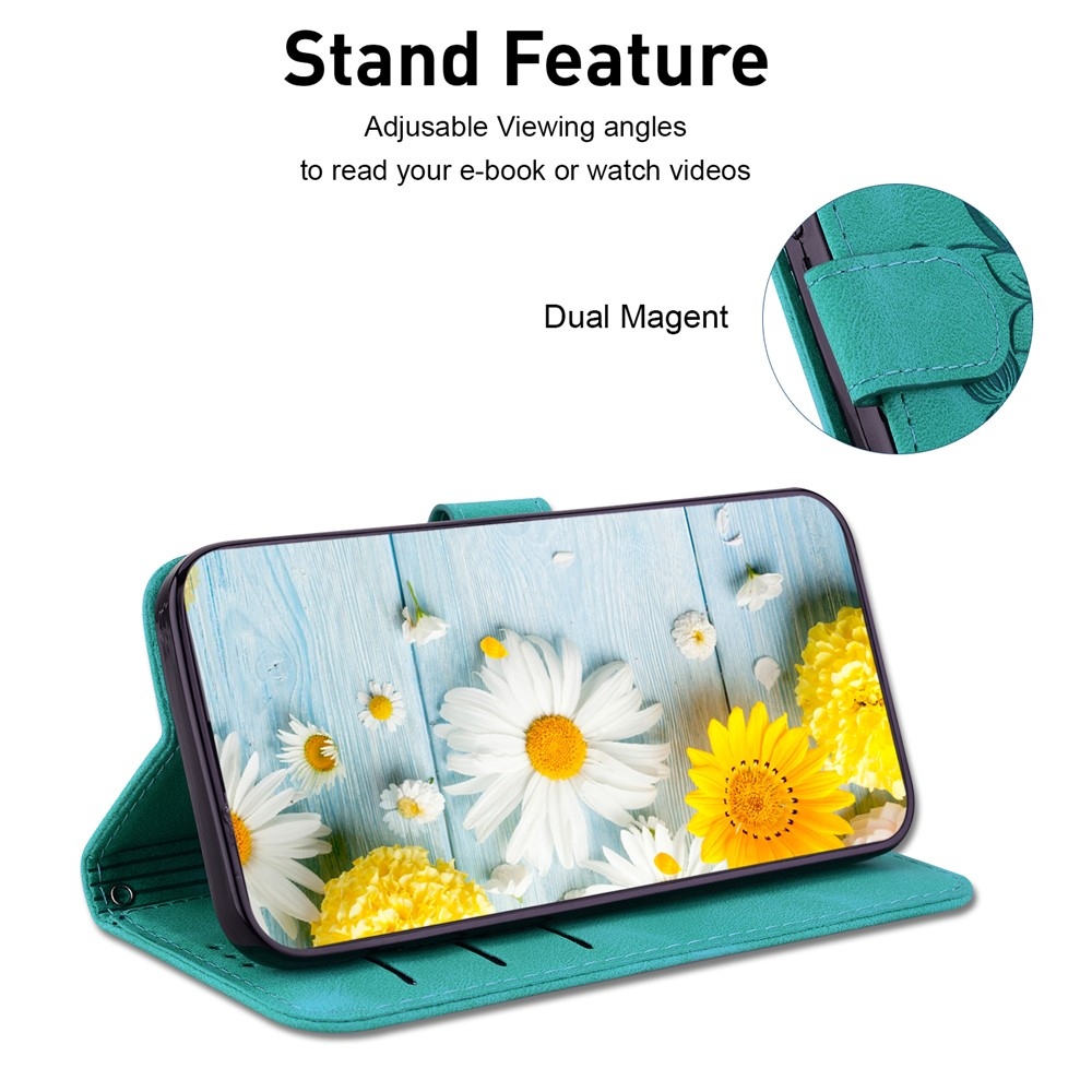 Lily knížkové pouzdro na Xiaomi Redmi 15C 4G/5G (173mm) - modrozelené