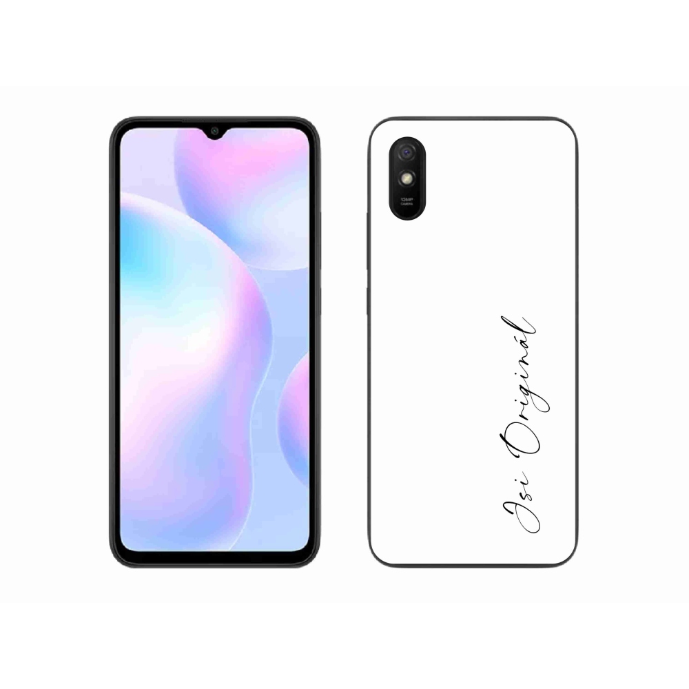 Gelový kryt mmCase na Xiaomi Redmi 9A - jsi originál bílé pozadí