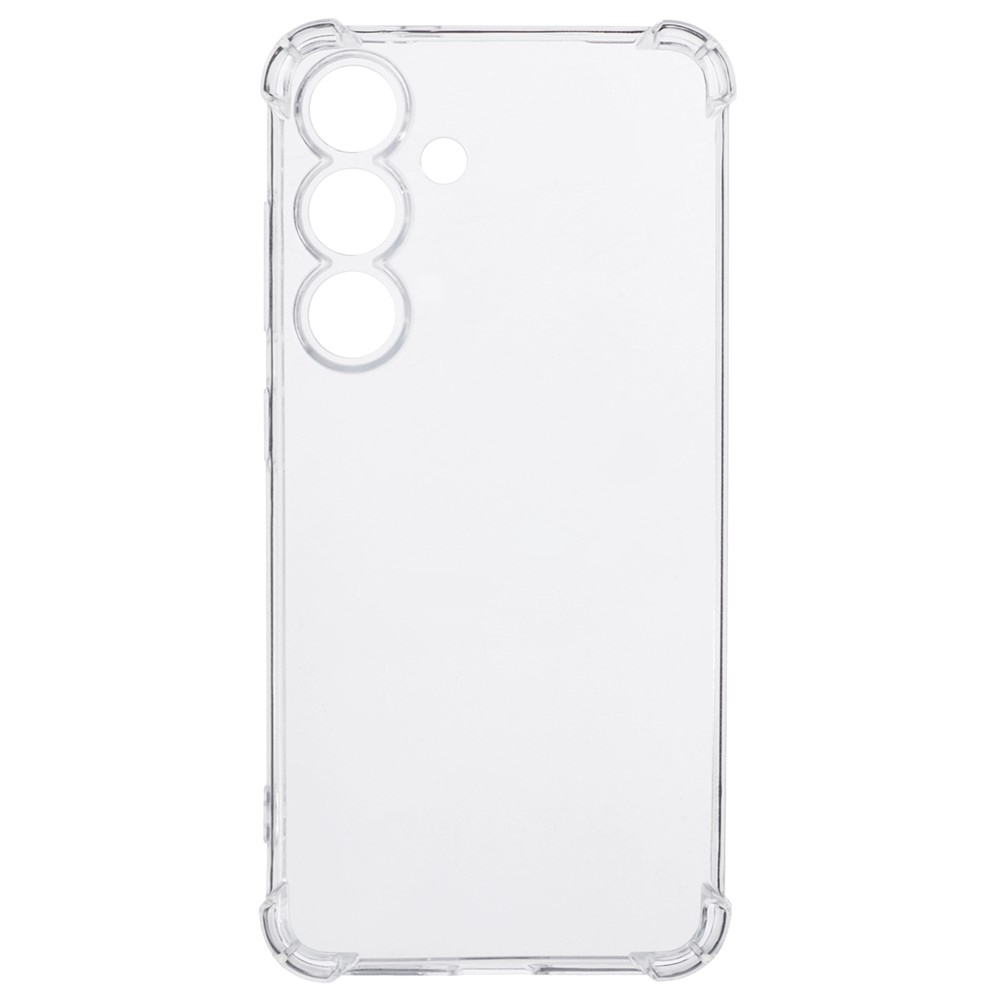 Průhledný gelový obal se zesílenými rohy na Samsung Galaxy S25 FE