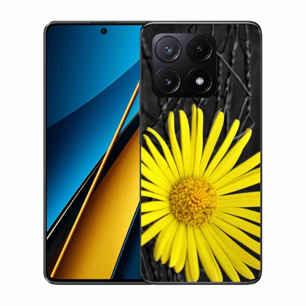 Gelový kryt mmCase na Xiaomi Poco X6 Pro 5G - žlutá květina