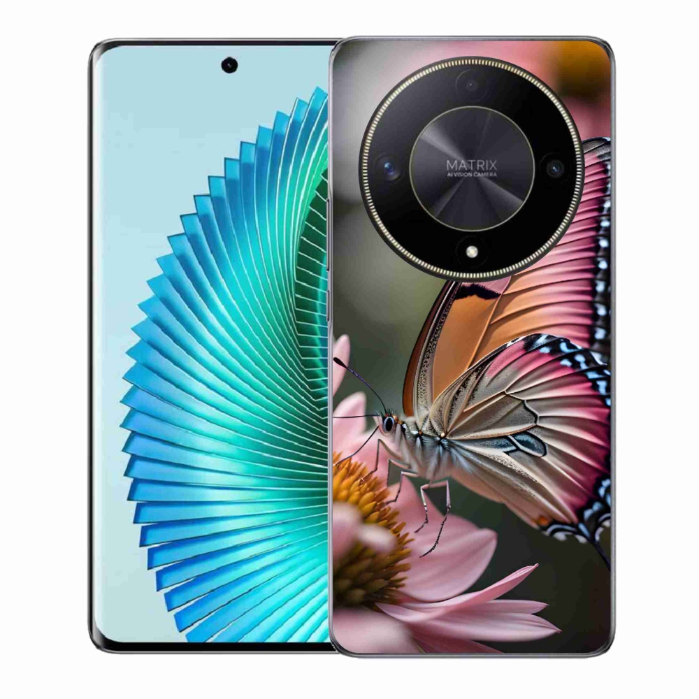 Gelový kryt mmCase na Honor Magic 6 Lite 5G - barevný motýl