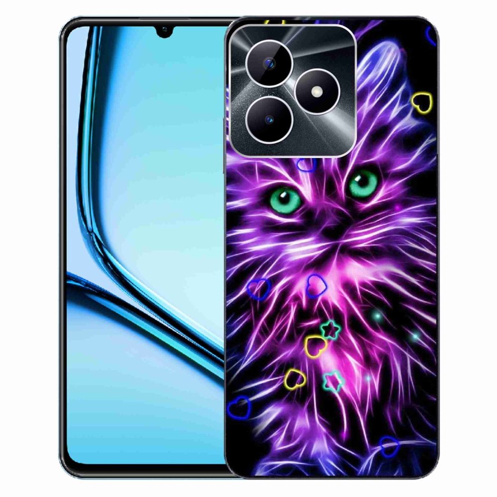 Gelový kryt mmCase na Realme Note 50 - abstraktní kočka