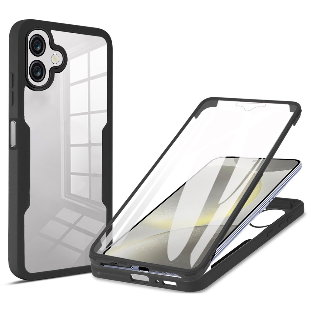 Acryl gelový obal s rámečkem pro ochranou displeje na Samsung Galaxy A07 4G - černý