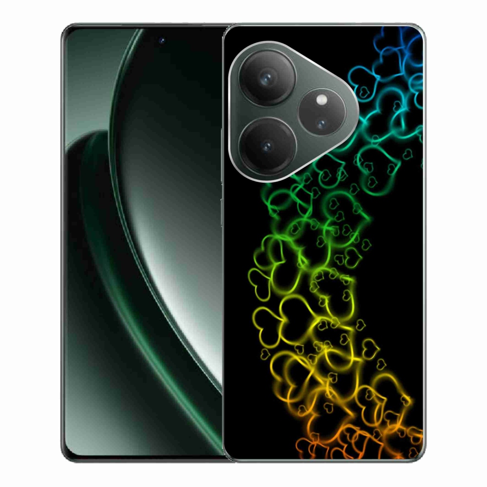 Gelový kryt mmCase na Realme GT 6 5G/GT 6T 5G - barevná srdíčka