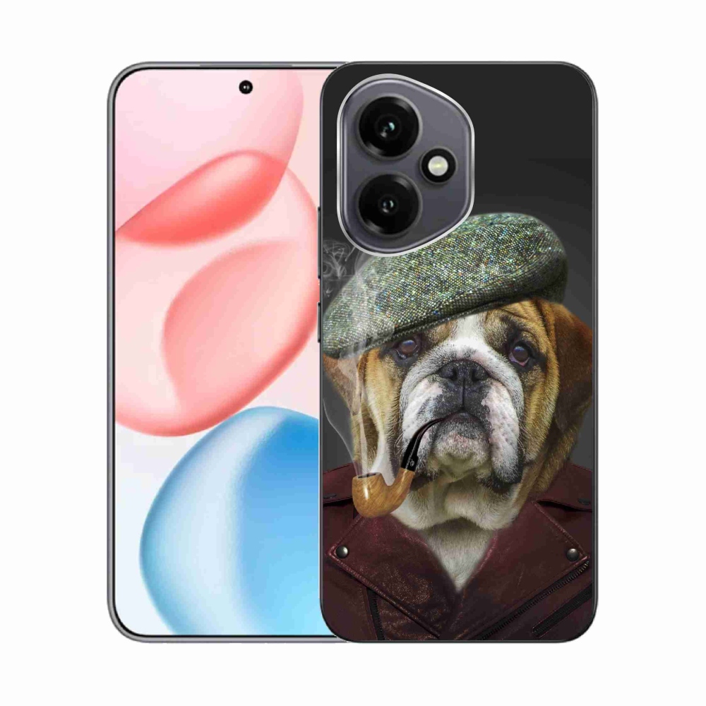 Gelový kryt mmCase na Honor 400 - pes s fajfkou