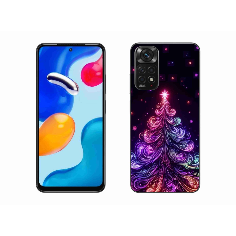 Gelový kryt mmCase na Xiaomi Redmi Note 11S 4G - neonový vánoční stromek 1