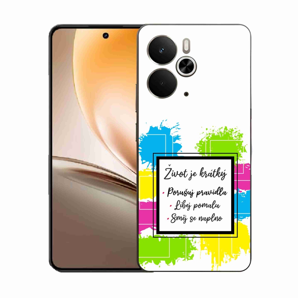 Gelový kryt mmCase na Realme 14 5G - citát 5 bílé pozadí