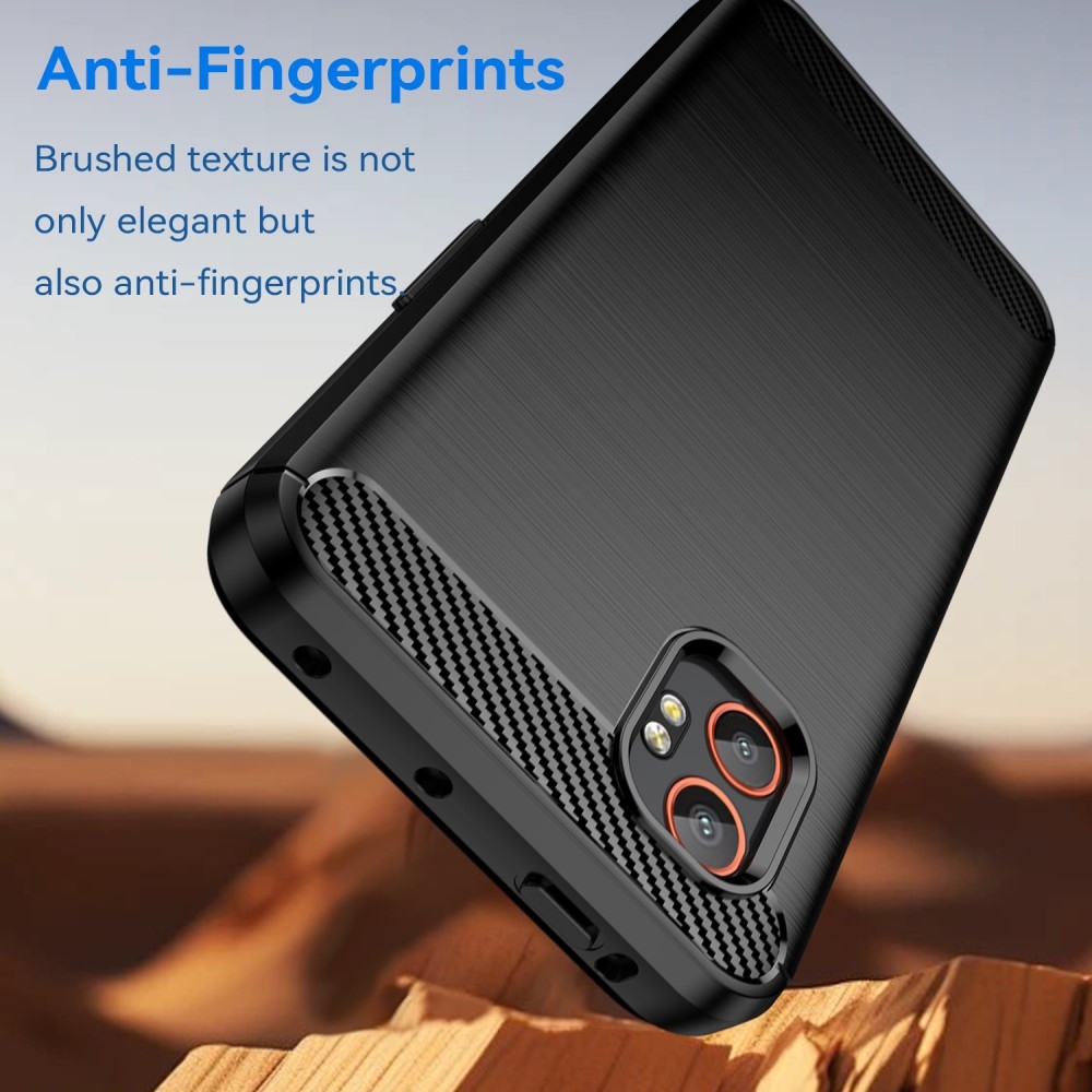 Carbon odolný gelový obal na Samsung Galaxy Xcover 7 Pro - černý