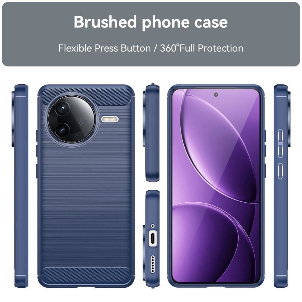 Carbon odolný gelový obal na Xiaomi Poco F7 Pro - modrý