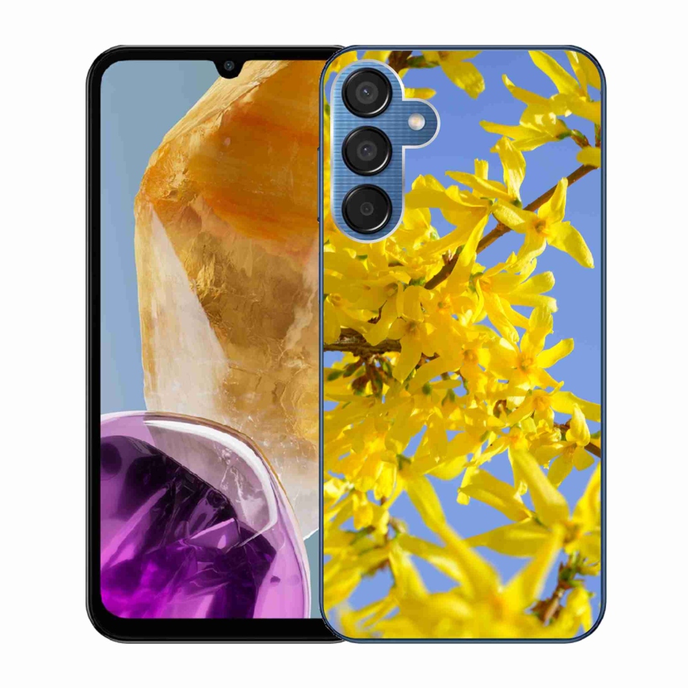 Gelový kryt mmCase na Samsung Galaxy M15 5G - žluté květy