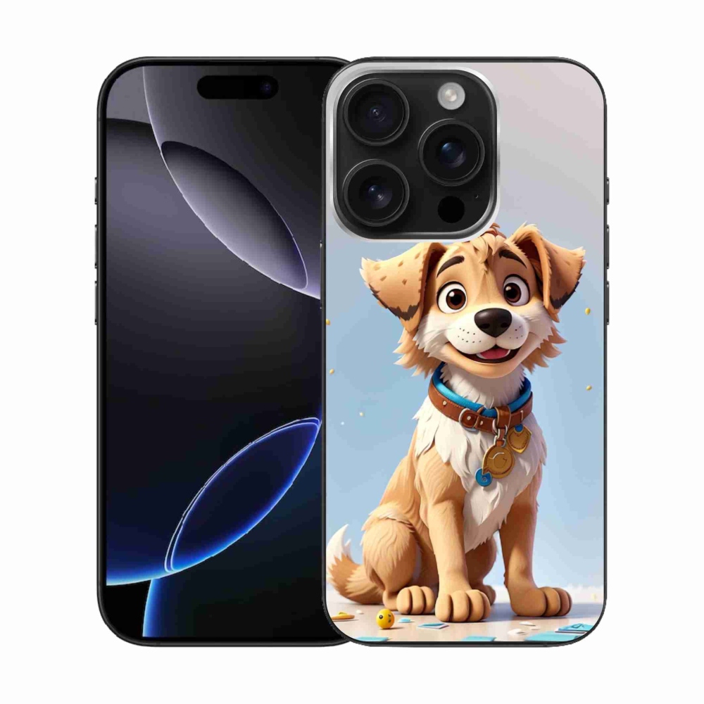 Gelový kryt mmCase na iPhone 16 Pro - kreslené štěně
