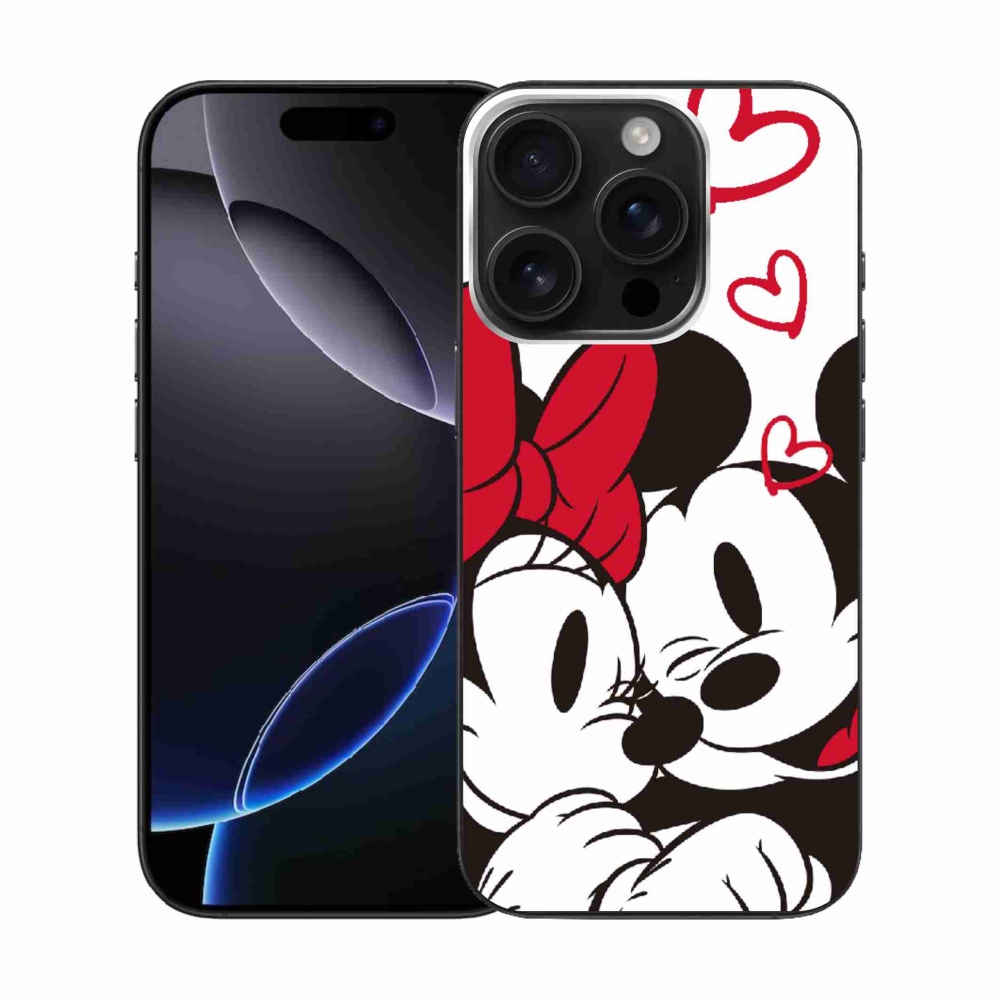 Gelový kryt mmCase na iPhone 16 Pro - minnie a mickey