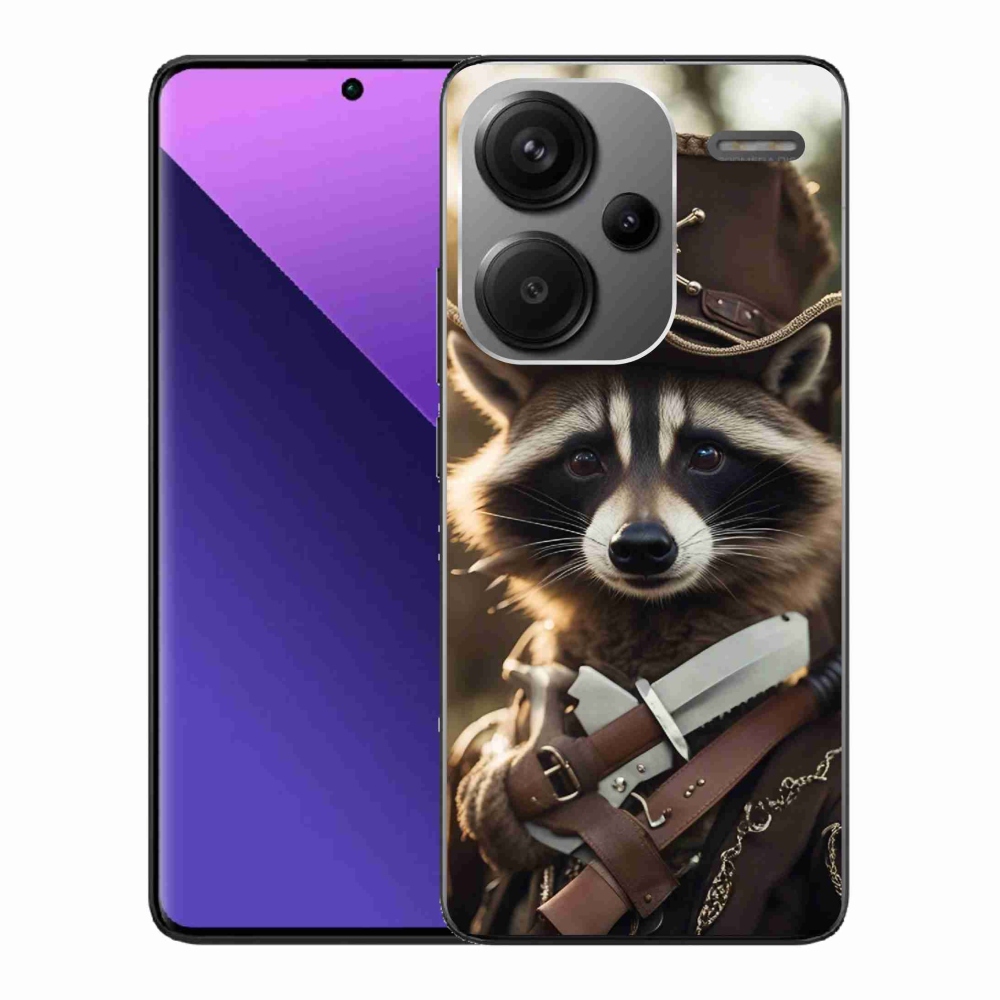 Gelový kryt mmCase na Xiaomi Redmi Note 13 Pro+ 5G - mýval v uniformě