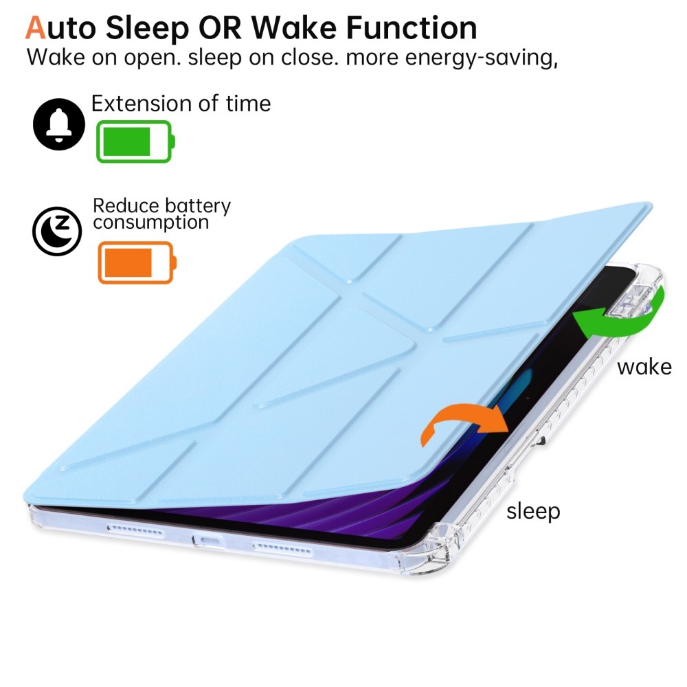 Origami chytré polohovací pouzdro na tablet Xiaomi Pad 7/7 Pro - světlemodré