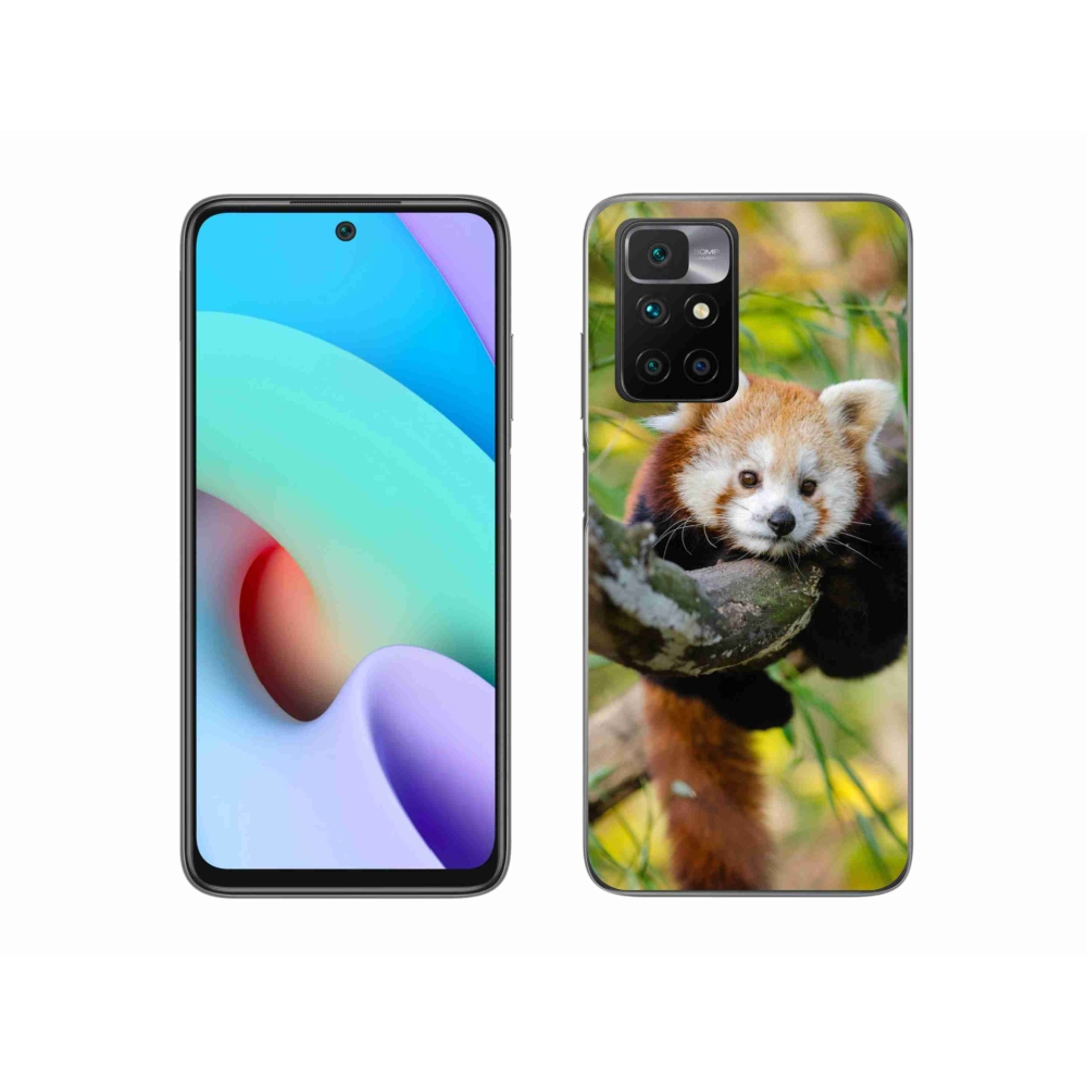 Gelový kryt mmCase na Xiaomi Redmi 10/Redmi 10 (2022) - panda červená