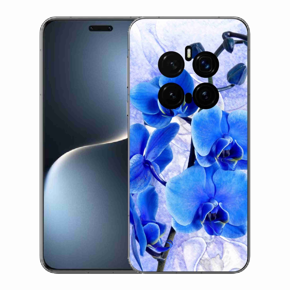 Gelový kryt mmCase na Honor Magic 7 Pro 5G - modré květy