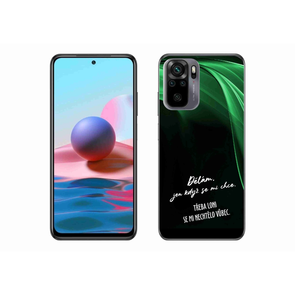 Gelový kryt mmCase na Xiaomi Redmi Note 10 4G - vtipný text 12 černé pozadí