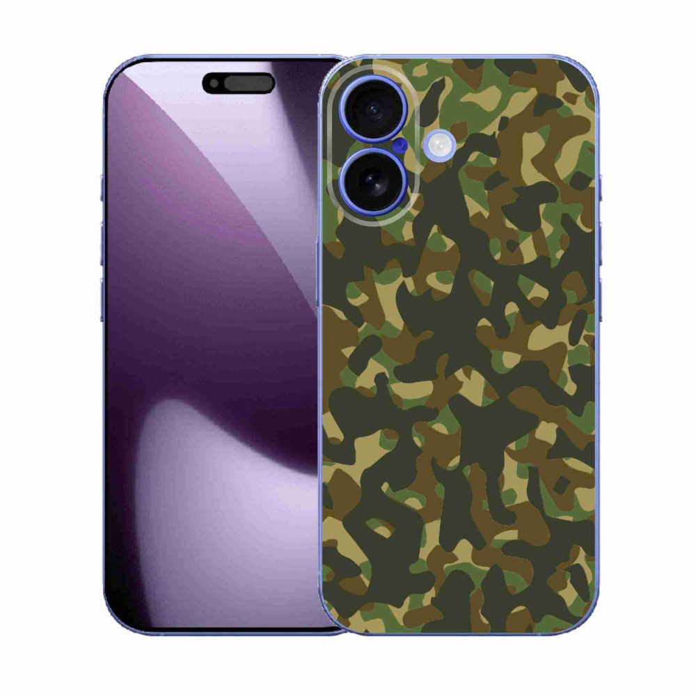 Gelový kryt mmCase na iPhone 17 - maskáčový vzor 1