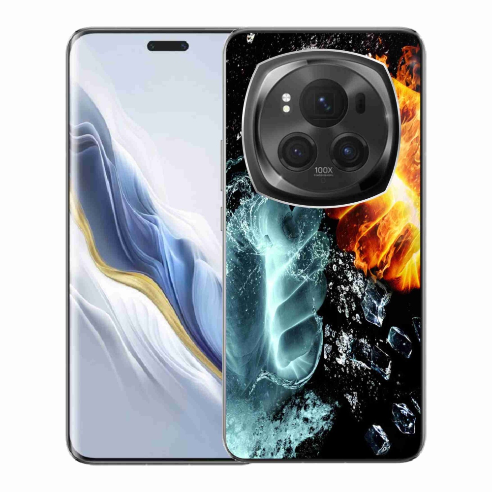 Gelový kryt mmCase na Honor Magic 6 Pro 5G - voda a oheň
