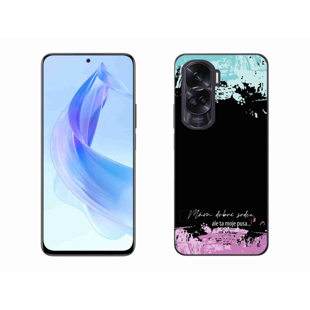Gelový kryt mmCase na Honor 90 Lite - vtipný text 3 černé pozadí