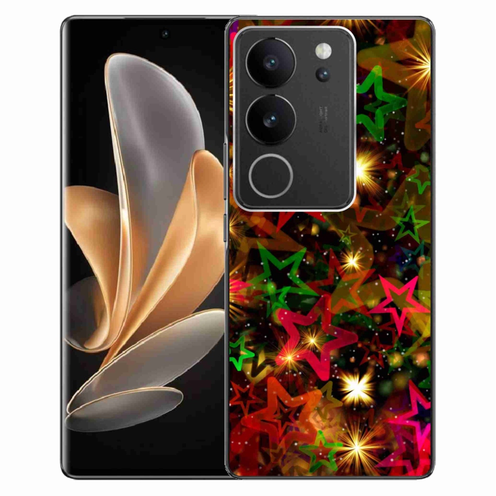 Gelový kryt mmCase na Vivo V29 5G - barevné hvězdičky