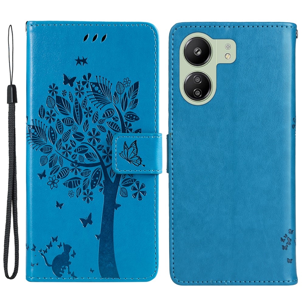 Trees knížkové pouzdro na Xiaomi Poco C65/Redmi 13C - modré