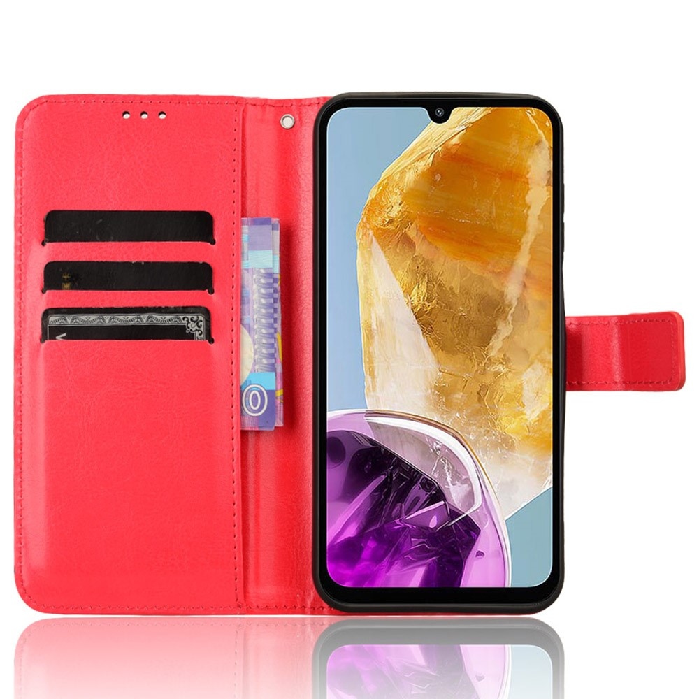Crazy knížkové pouzdro na Samsung Galaxy M15 5G - červené
