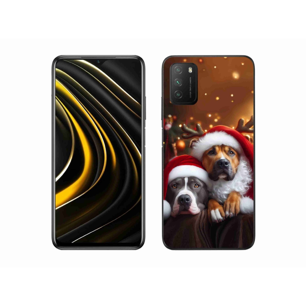 Gelový kryt mmCase na Xiaomi Poco M3 - vánoční psi