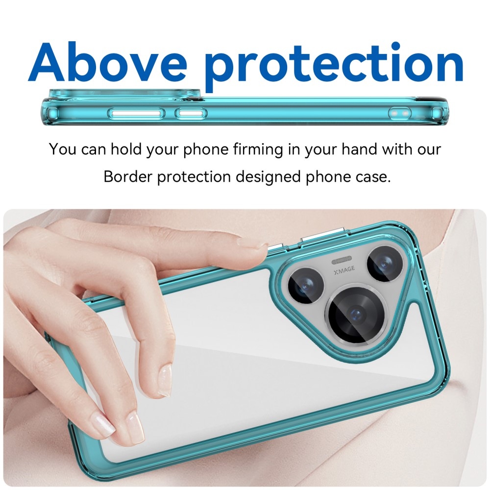Gelový obal s pevnými zády na Huawei Pura 70 Pro - světlemodrý