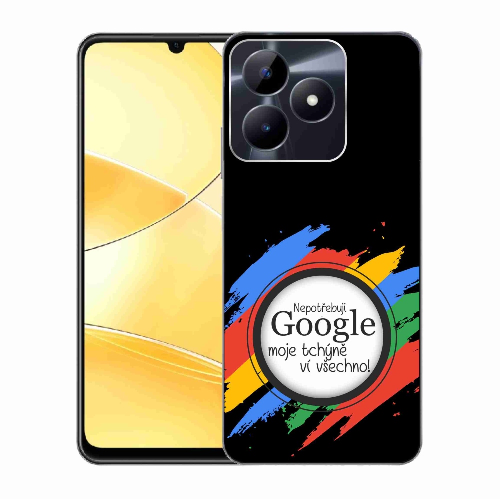 Gelový kryt mmCase na Realme C51/C53 - tchýně ví všechno černé pozadí