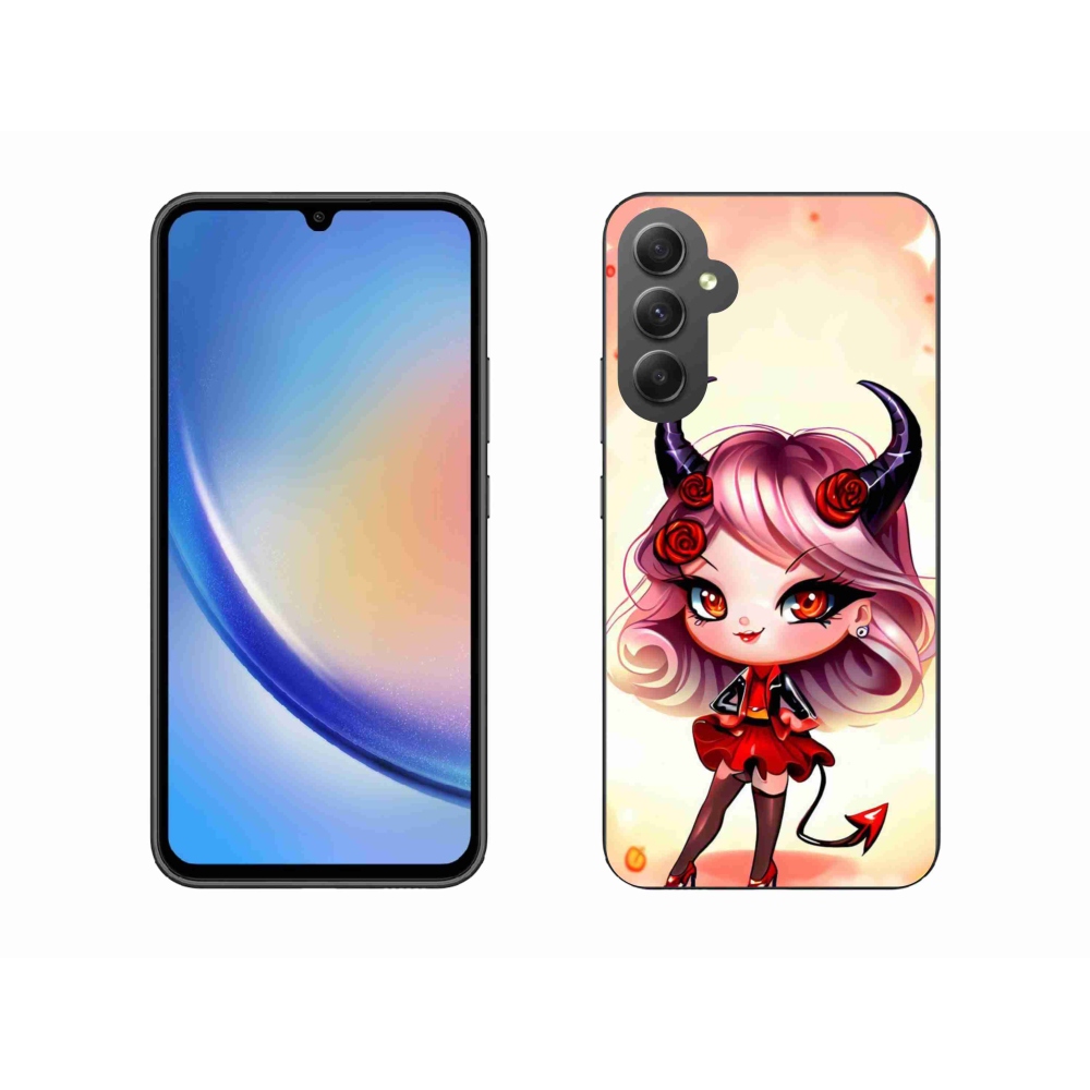 Gelový kryt mmCase na Samsung Galaxy A34 5G - kreslená čertice