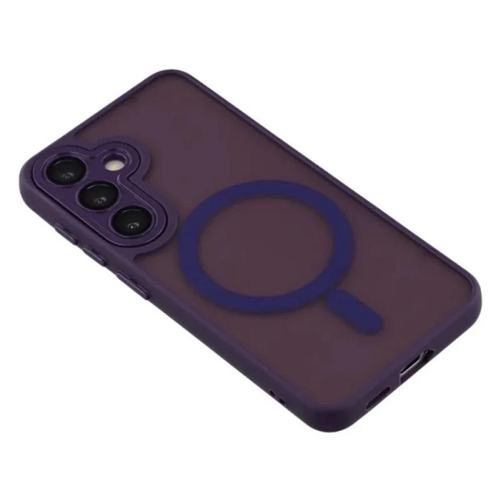 QB1 WLF obal s pevnými zády a MagSafe na Samsung Galaxy S26 FE - fialový