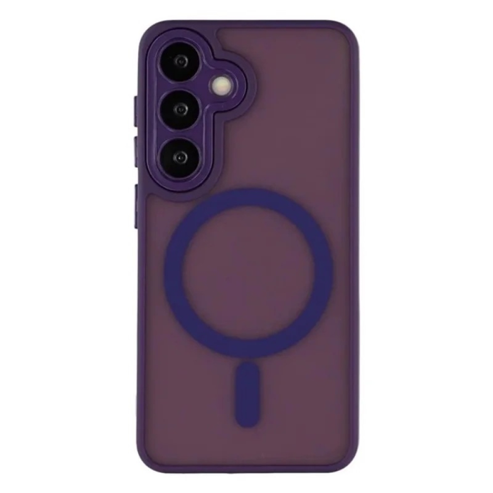 QB1 WLF obal s pevnými zády a MagSafe na Samsung Galaxy S26 FE - fialový