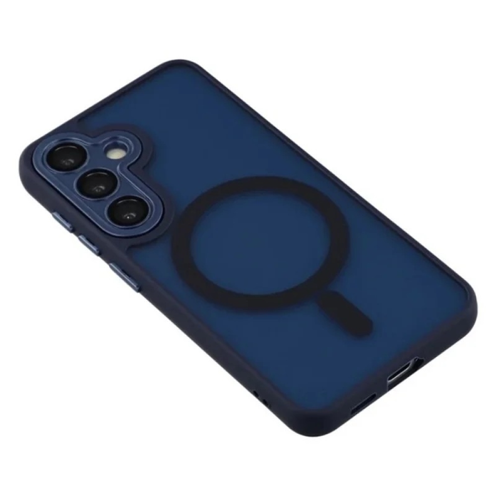 QB1 WLF obal s pevnými zády a MagSafe na Samsung Galaxy S26 FE - modrý